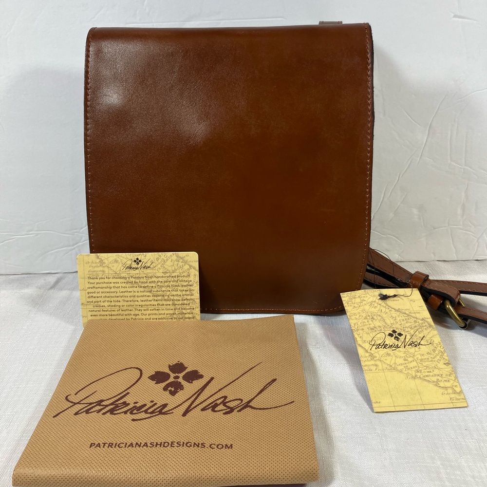NWT Patricia Nash Heritage Granada Crossbody Leather Bag with Dustbag